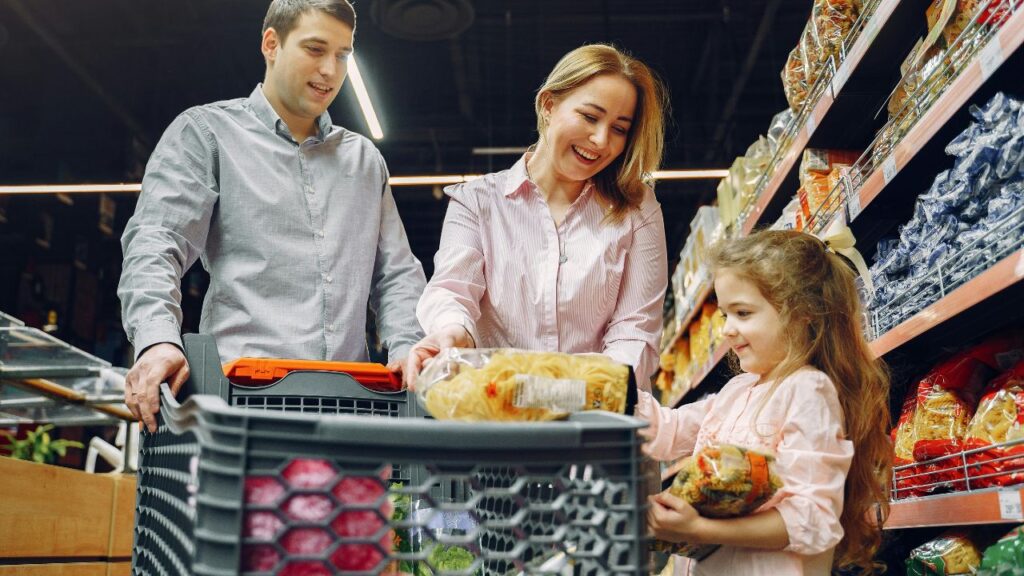 Family Doing Grocery Shopping