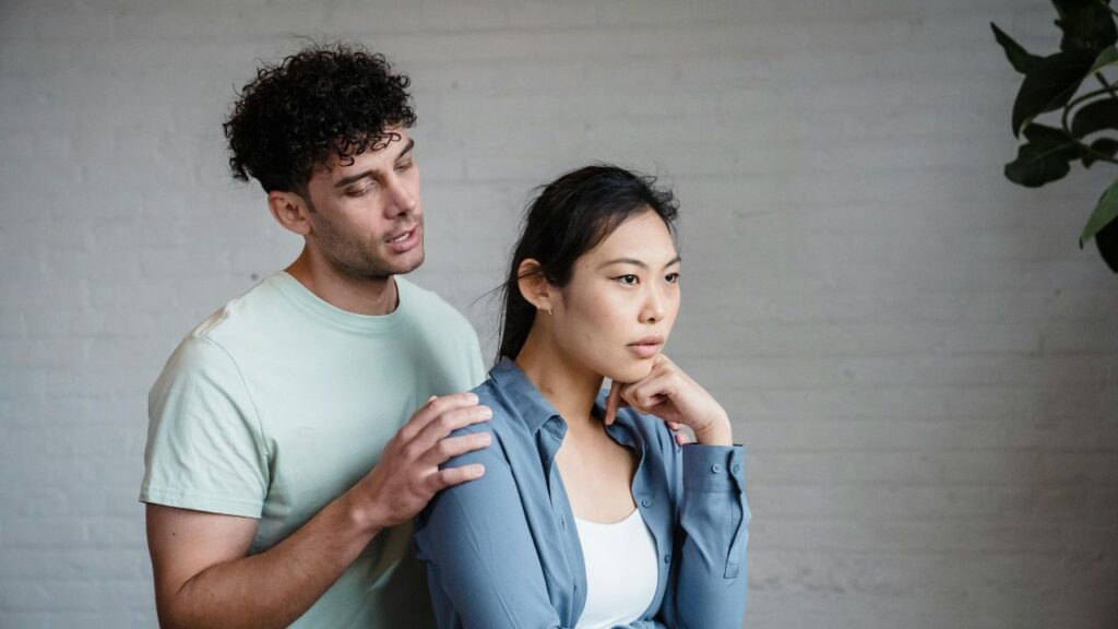 Man Talking to His Girlfriend