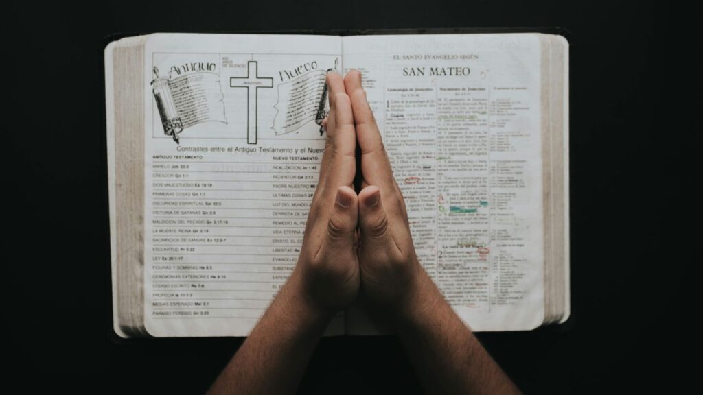 A person with bible