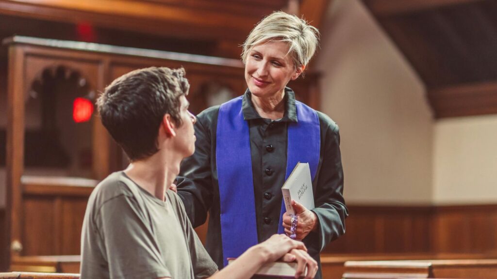 Black Cassock Worn by Woman