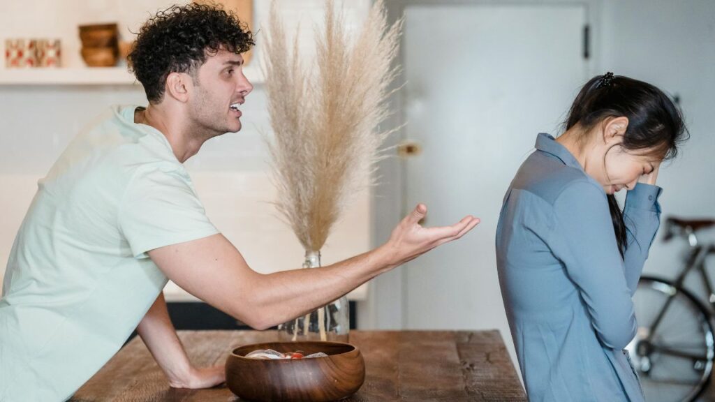 A Man Talking to His Upset Partner
