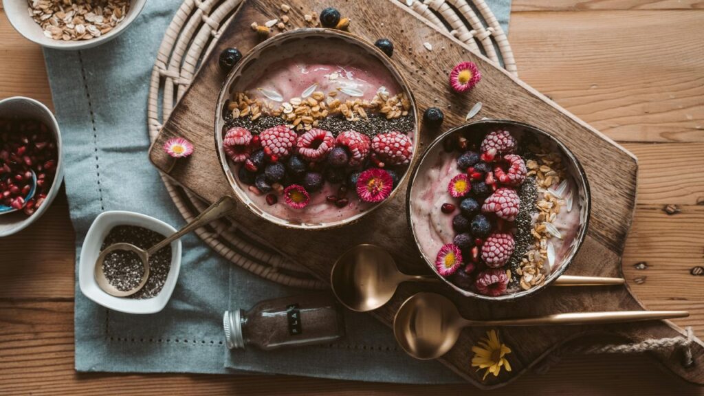 Photo Of Fruits And Smoothie On A Bowl