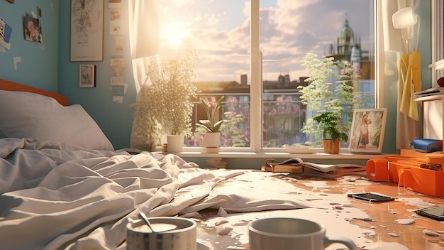 3d rendered photos of slow morning