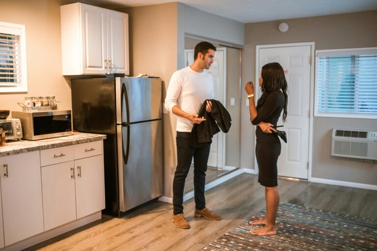 man making himself at home in sister's apartment