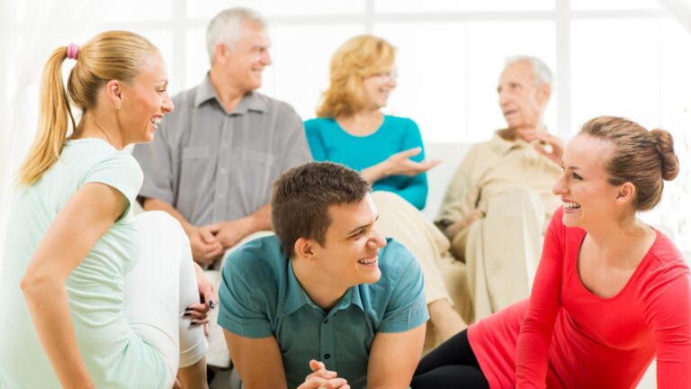 Big happy family enjoying at home