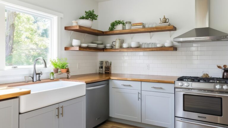 Contemporary Kitchen Aesthetic with Warm Wood Accents