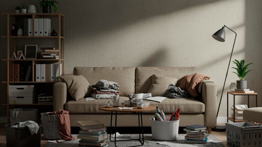 Messy Living Room