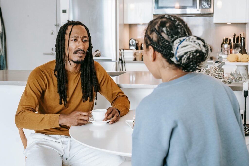 husband asking wife what's wrong