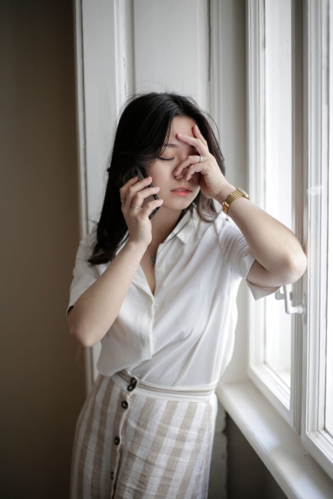 busy, anxious woman