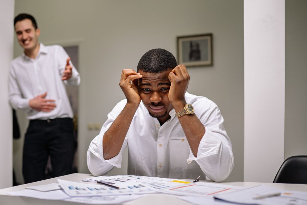 stressed man