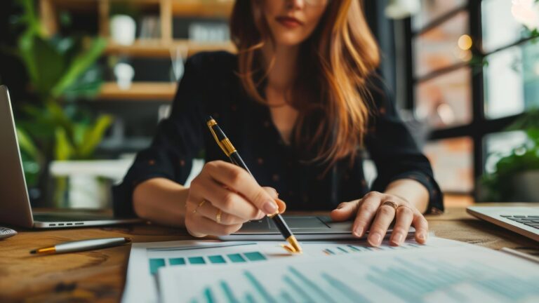 Financial planner creating cash flow projections for a startup business