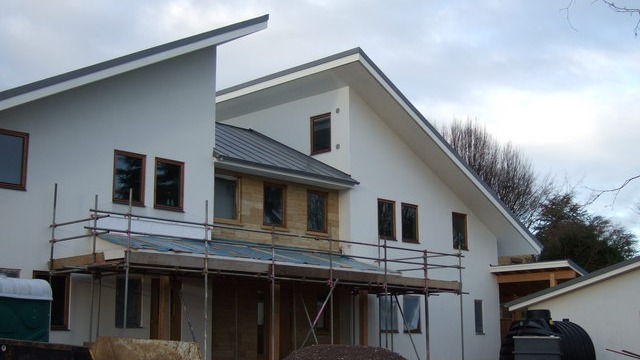 New Scandanavian style house A new wood frame house, nearly finished on Bradford Road, Sherborne (known as Millionaire's Row as it is an expensive and sought after area of town)
