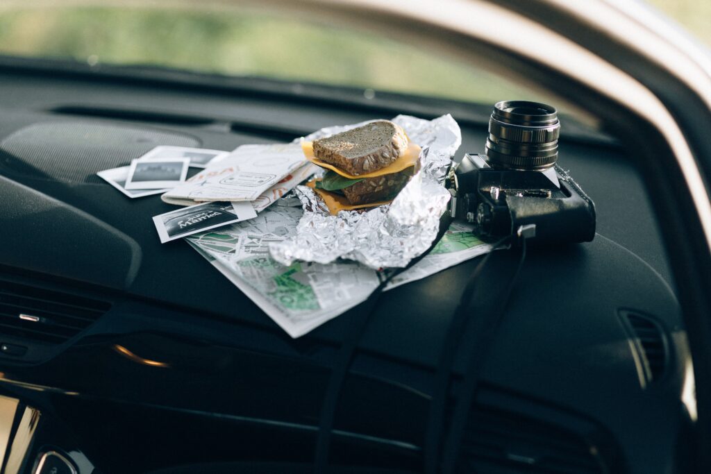 loose items inside car