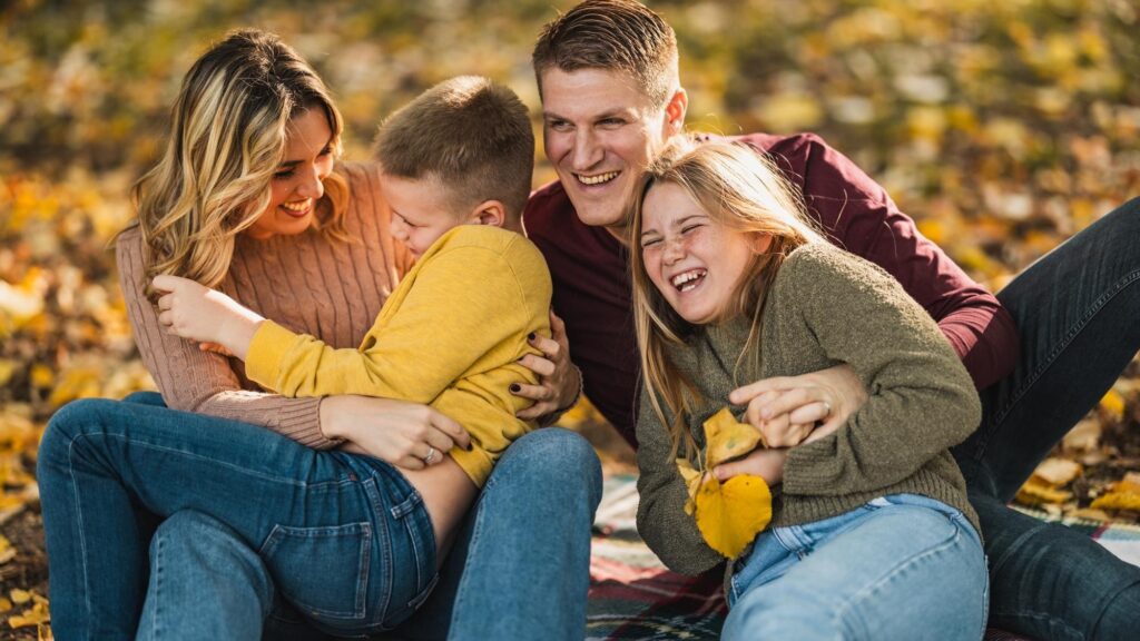 Family Having Fun Outdoors