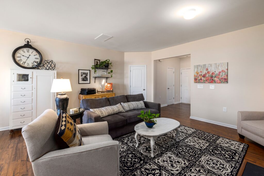 well-placed furniture in living room