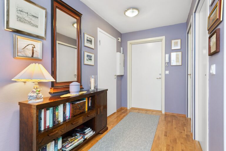 decorated hallway in home