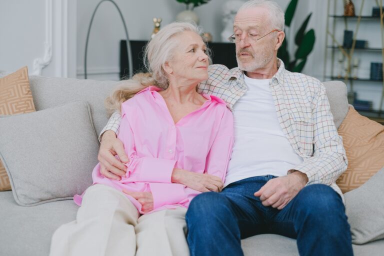 older couple appreciating each other