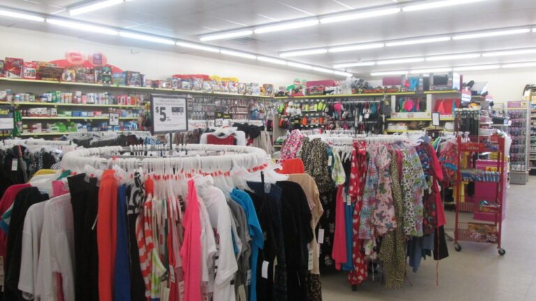 Clothing racks inside a retail store, representative of mall apparel retailers