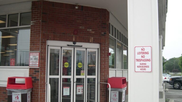 The entrance to a CVS Pharmacy store