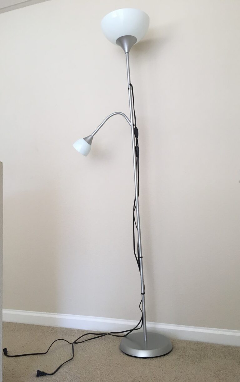 A white torchiere-style floor lamp, representing the recalled floor lamp product category