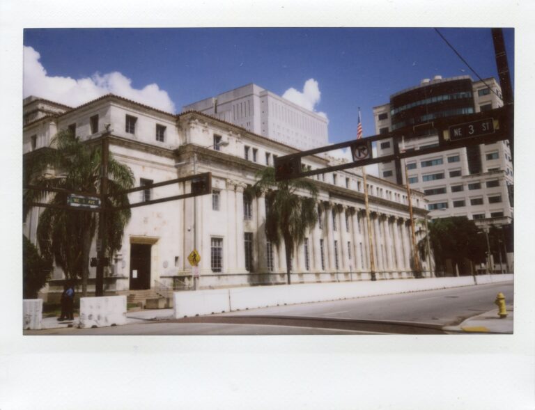 Exterior of a federal courthouse building in Florida
