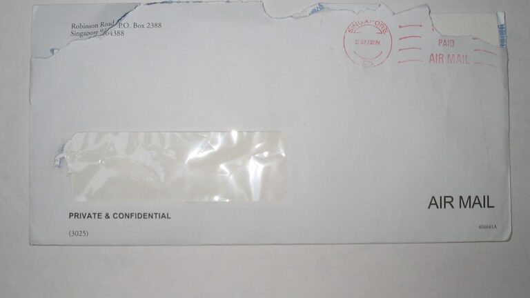 An envelope containing a refund check, illustrating the FTC mailing to GOAT customers