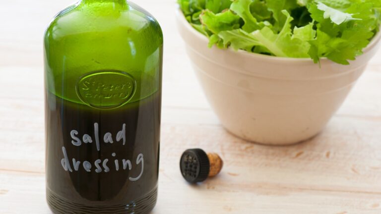 Bottle of salad dressing