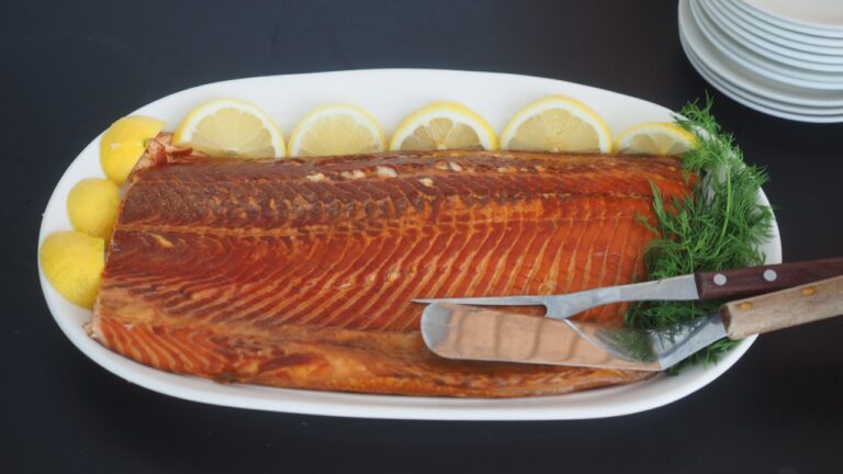 Smoked salmon seafood