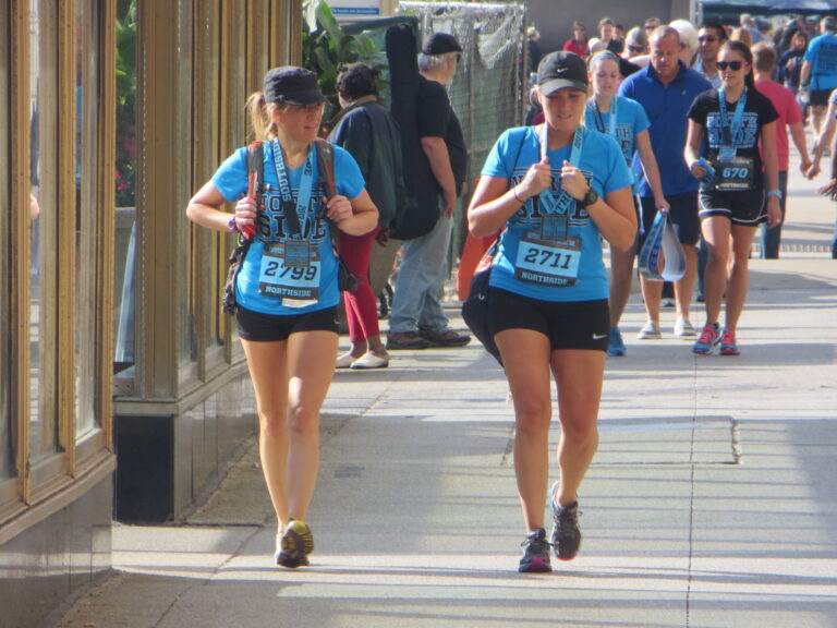 Women walking outdoors